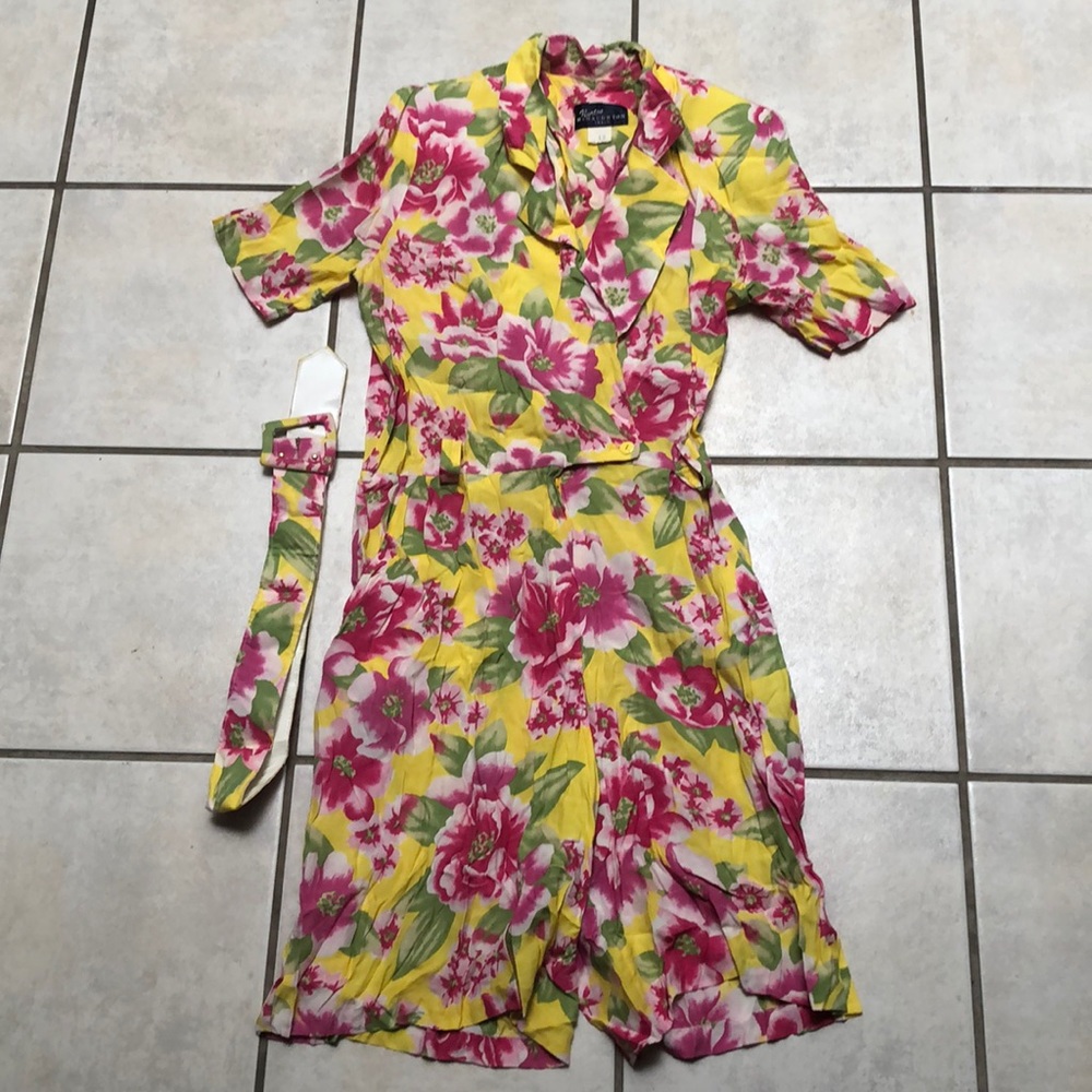 Adorable Vintage Romper with Belt